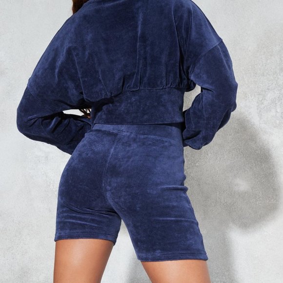 Sean John x Missguided Velour Biker Shorts NWT - Picture 3 of 4